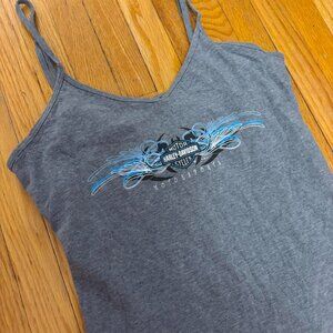 Y2K Grey Harley Davidson tank top